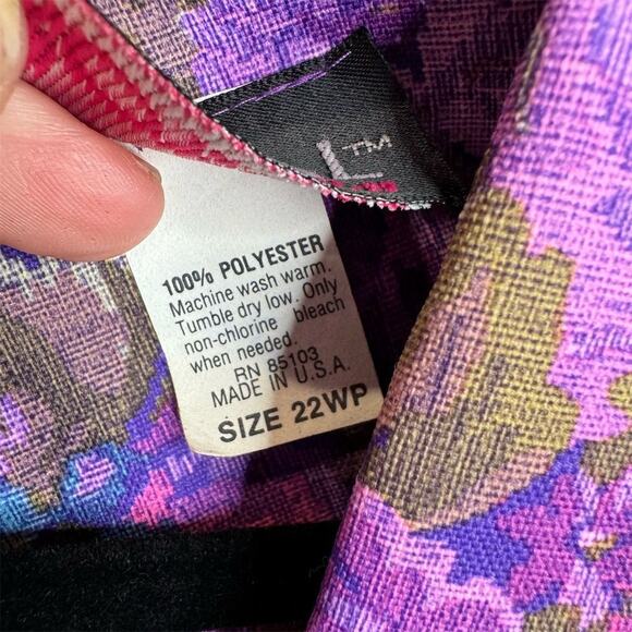 Royal Design Women's Plus Size 22 Purple Floral Vintage Blazer‎ - Picture 9 of 12